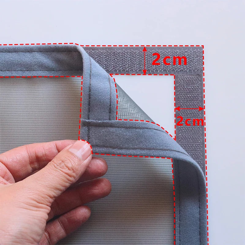 Grijze magnetische hordeur op maat